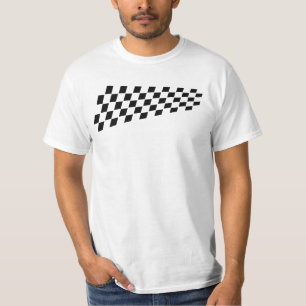 Controleer Zwart Wit Geruite Vlag GT7 F1 Gamer T-shirt