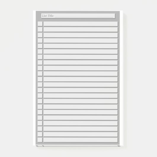 Controlelijst (aangepaste kleur) post-it® notes (Voorkant)