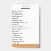 Controlelijst centrale lijn badge (Back)