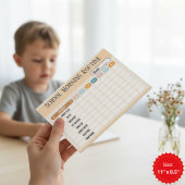 Controlelijst dagelijkse routine voor kinderen och notitieblok