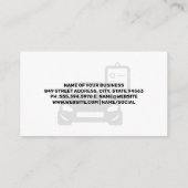 Controlelijst en pictogram auto visitekaartje (Achterkant)