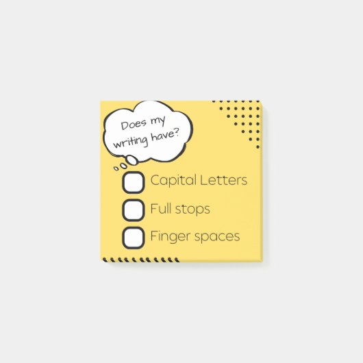 Controlelijst plakken notities - Jr Primair Post-it® Notes (Voorkant)