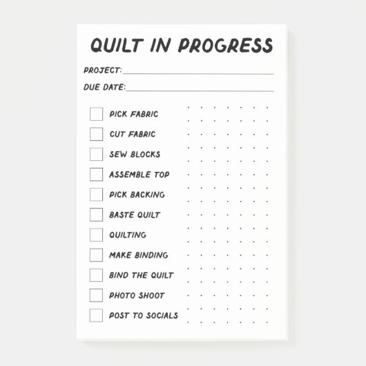 Controlelijst Quilt-in-uitvoering Post-it® Notes (Voorkant)