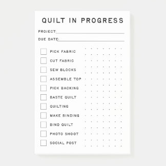 Controlelijst Quilt-in-uitvoering Post-it® Notes