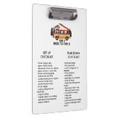 Controlelijst RV Trailer bewerkbaar instellen en a Klembord (Rechts)