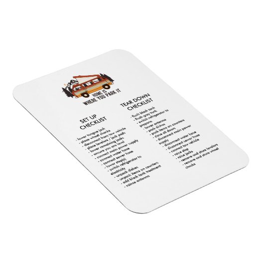 Controlelijst RV Trailer bewerkbaar instellen en a Magneet (Rechterzijde)