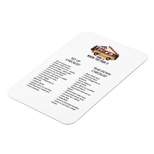 Controlelijst RV Trailer bewerkbaar instellen en a Magneet (Linkerzijde)