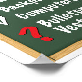 Controlelijst veiligheidsbenodigdheden school poster (Hoek)