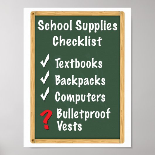 Controlelijst veiligheidsbenodigdheden school poster (Voorkant)