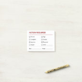 Controlelijst vereist actie post-it® notes (Op bureau)