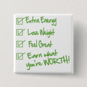 Controlelijst Vierkante Button 5,1 Cm (Voorkant)