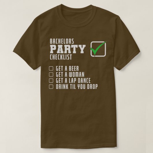controlelijst voor actieve partij t-shirt (Design voorkant)