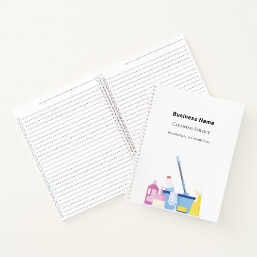 Controlelijst voor bedrijfsreinigingsservice notitieboek (Binnen)