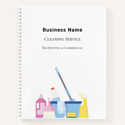 Controlelijst voor bedrijfsreinigingsservice notitieboek (Voorkant)