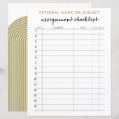 Controlelijst voor de toewijzing van boorgaanpatro (Voorkant / Achterkant)