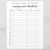 Controlelijst voor de toewijzing van boorgaanpatro (Voorkant)