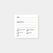 Controlelijst voor ingrediënten en voedselallergie post-it® notes (Voorkant)