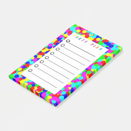Controlelijst voor partijplanning post-it® notes (Schuin)