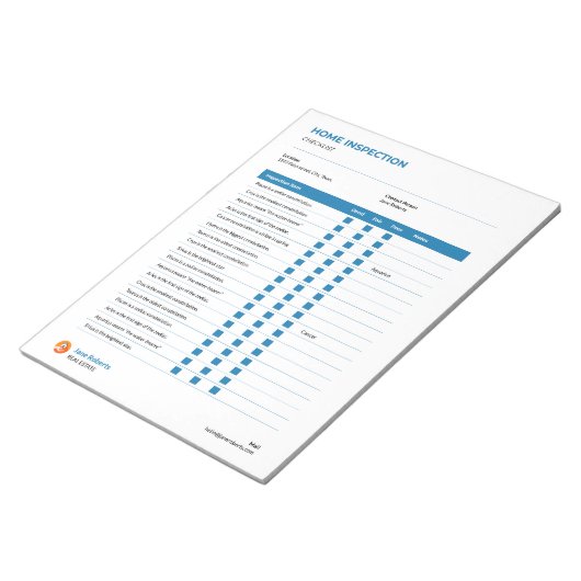 Controlelijst voor thuisinspectie notitieblok (Schuin)