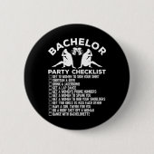 Controlelijst voor vrijgezellenfeest Grappige Brui Ronde Button 5,7 Cm (Voorkant)
