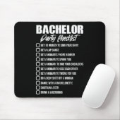 Controlelijst vrijgezellenfeest bruidegom bruidsjo muismat (Met muis)