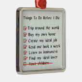 Controlelijst zonder kinderen metalen ornament (Rechts)