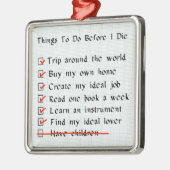 Controlelijst zonder kinderen metalen ornament (Links)