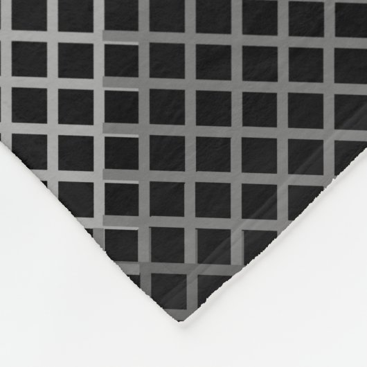 Controlepatroon Diagonaal 2tn.b Black BG Fleece Deken (Hoek)