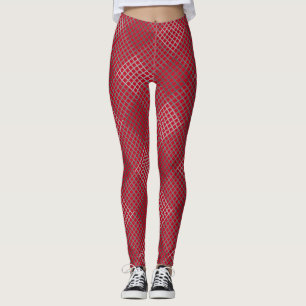 Controlepatroon Diagonaal 2tn.b Rood BG Leggings