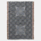 Controlepatroon diagonaal 2tones.bx4x4 BLK BG Deken (Voorkant Verticaal)