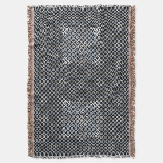 Controlepatroon diagonaal 2tones.bx4x4 BLK BG Deken (Voorkant Verticaal)