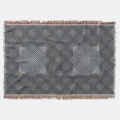 Controlepatroon diagonaal 2tones.bx4x4 BLK BG Deken (Voorkant)