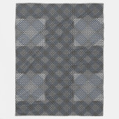 Controlepatroon diagonaal 2tones.bx4x4 BLK BG Fleece Deken (Voorkant)