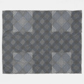 Controlepatroon diagonaal 2tones.bx4x4 BLK BG Fleece Deken (Voorkant (Horizontaal))