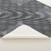 Controlepatroon diagonaal 2tones.bx4x4 BLK BG Sherpa Deken (3/4)