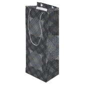 Controlepatroon diagonaal 2tones.bx4x4 BLK BG Wijn Cadeautas (Achterkant Gekanteld)