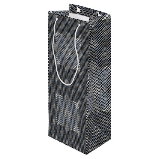 Controlepatroon diagonaal 2tones.bx4x4 BLK BG Wijn Cadeautas (Achterkant Gekanteld)