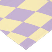 Controlepatroon lavender en geel korte tafelloper (Hoek)