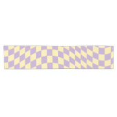 Controlepatroon lavender en geel korte tafelloper (Horizontaal)