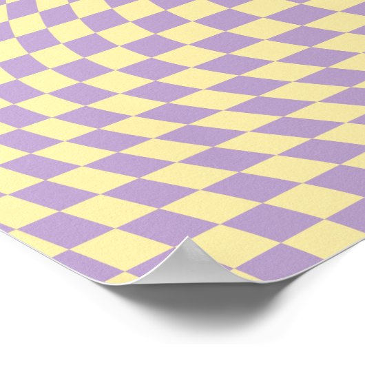 Controlepatroon lavender en geel poster (Hoek)