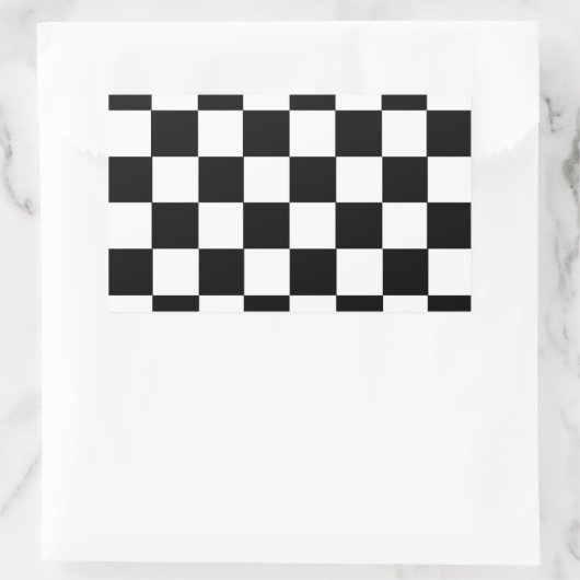 Controlepatroon Rechthoekige Sticker (Tas)