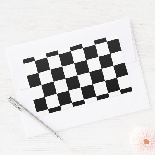 Controlepatroon Rechthoekige Sticker (Envelop)