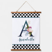 Controlerbord Fancy Florence Monogram Letter A Hangend Wandkleed (Voorkant)