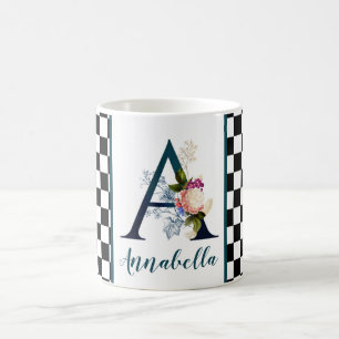 Controlerbord Fancy Florence Monogram Letter A Koffiemok