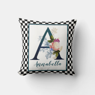 Controlerbord Fancy Florence Monogram Letter A Kussen