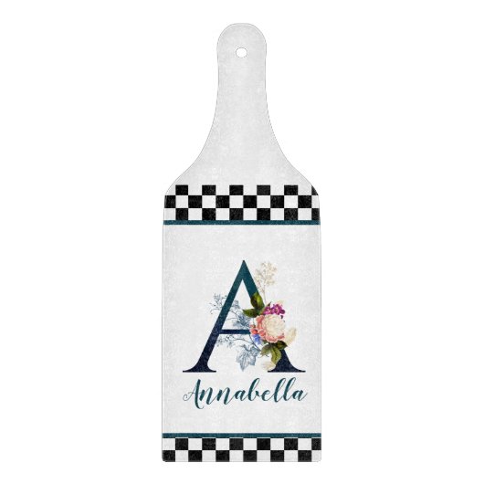 Controlerbord Fancy Florence Monogram Letter A Snijplank (Voorkant)