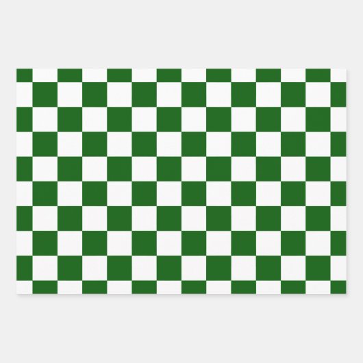 Controlerbord Patroon wit X groen Inpakpapier Vel (Voorkant 3)