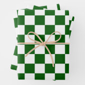 Controlerbord Patroon wit X groen Inpakpapier Vel (In situ)