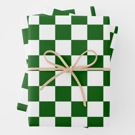 Controlerbord Patroon wit X groen Inpakpapier Vel (In situ)