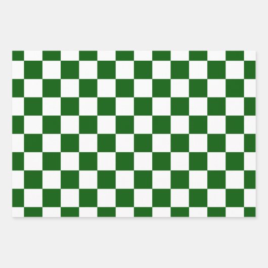 Controlerbord Patroon wit X groen Inpakpapier Vel (Voorkant)